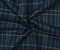Blue-Black-Multi Wool-Polyester Plaid Woven Twill Suiting Fabric By the Yard